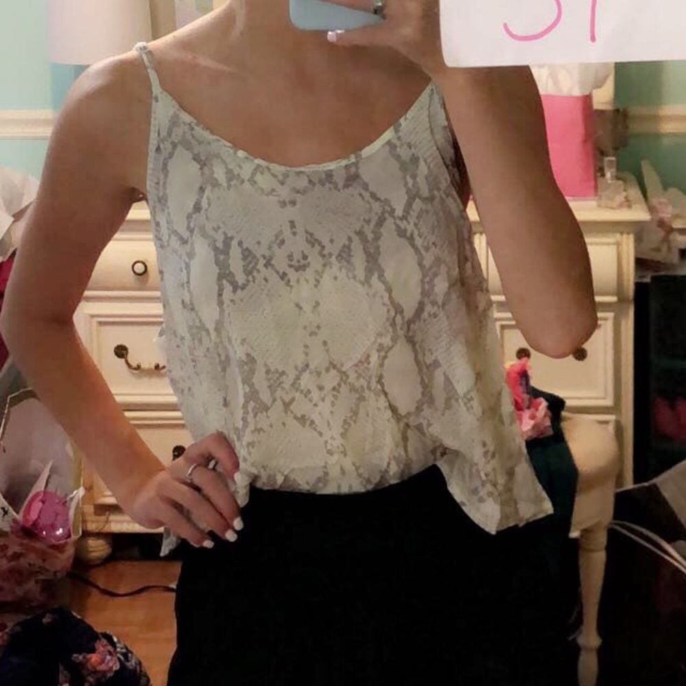 Snake print tank top